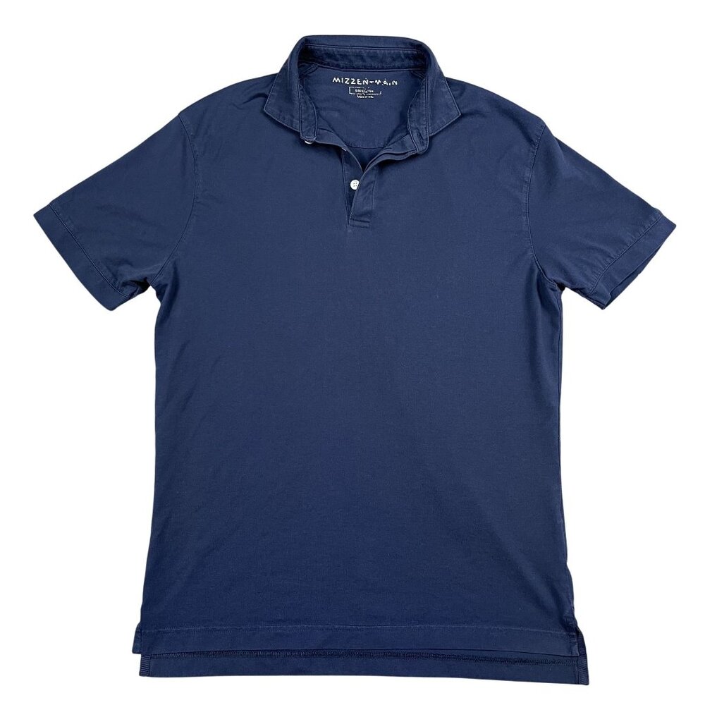 Mizzen + Main Polo Shirt Mens Small Blue Golf Business Casual